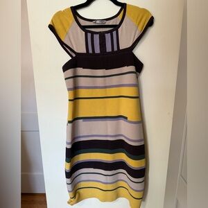 Ports 1961 / Medium / dress / yellow and purple / designer / unique / colorful